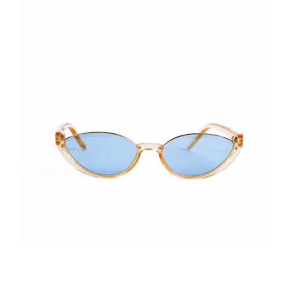 Accessories - Gold Rim Sky Blue Tint Round Lens Sunglasses/Frames